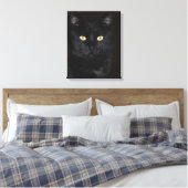 Black Cat Portrait Canvas Afdruk (Insitu (Slaapkamer))