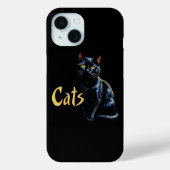 Black Cat Portrait Case-Mate iPhone Case (Achterkant)