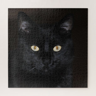 Black Cat Portrait Legpuzzel