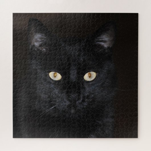 Black Cat Portrait Legpuzzel (Horizontaal)