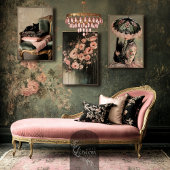 Black Cat Portrait & Parasol Victoriaans vrouw Tissuepapier