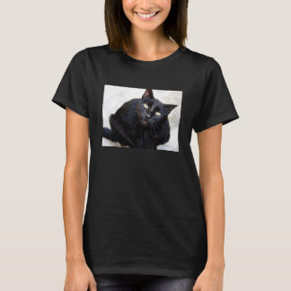 Black Cat Portrait T-shirt