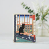 Black Cat Postcard Briefkaart (Staand voorkant)