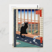 Black Cat Postcard Briefkaart (Voorkant / Achterkant)