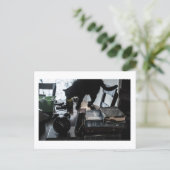 Black Cat Postcard Print by JH Thornton Briefkaart (Staand voorkant)