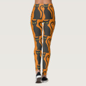 BLACK CAT PRINT herfst YOGA BROEK Leggings (Achterkant)