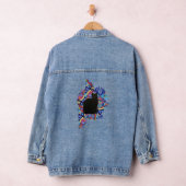 Black Cat Psychedelic Maureen Girard Kleurrijk Denim Jacket (Hangar)