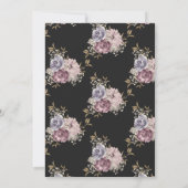 Black Cat Pumpkin Bow Flowers Baby shower Kaart (Achterkant)