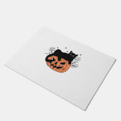 Black Cat Pumpkin Deurmat (Schuin)