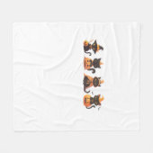 Black Cat Pumpkin Fleece Deken (Voorkant (Horizontaal))