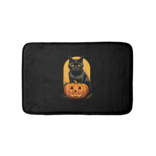 Black Cat Pumpkin Halloween Kostuum voor Vrouwen M Badmat