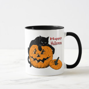 Black Cat Pumpkin Mok