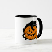 Black Cat Pumpkin Mok (Voorkant rechts)