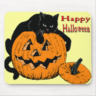 Black Cat Pumpkin Muismat