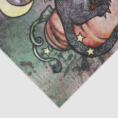 Black Cat Pumpkin Patch Moon Tissuepapier (Detail)