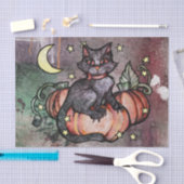 Black Cat Pumpkin Patch Moon Tissuepapier (Craft)
