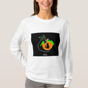 Black Cat Pumpkin Shirt met lange mouwen voor dame