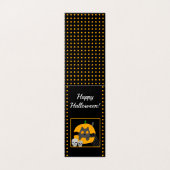 Black Cat Pumpkin Skulls Kinder Halloween Card Kaart (Buitenkant ongevouwen)