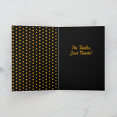 Black Cat Pumpkin Skulls Kinder Halloween Kaart (Binnen)