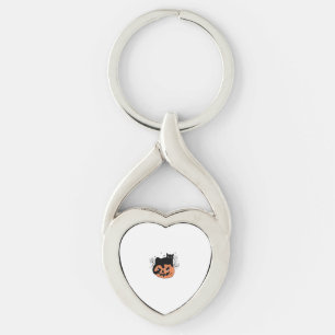 Black Cat Pumpkin Sleutelhanger