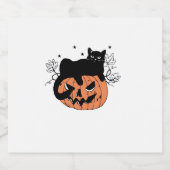Black Cat Pumpkin Sparkling Wijnetiket (Enkel label)