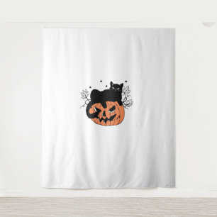 Black Cat Pumpkin Wandkleed