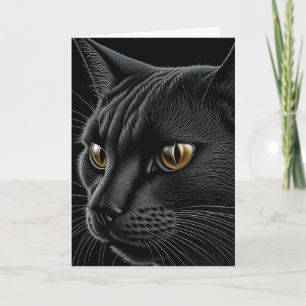 Black Cat Pun Gelukkige Verjaardag Kaart