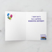 Black Cat Purrfect Happy Birthday Kaart (Binnen)