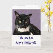 Black Cat Purrfect Happy Birthday Kaart (Gele Bloem)