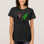 Black Cat  Pushing Christmas Tree Over Cat What 3 T-shirt (Voorkant)