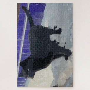 Black Cat Puzzle Legpuzzel