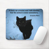 Black Cat quote van Groucho Marx Muismat (Met muis)