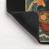 Black Cat Ramen Alien Ufo Funny Japanese Kawaii An Muismat (Hoek)