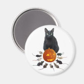 Black Cat, Ratten en Jack-o-Lantern Magneet (Voorkant / Achterkant)