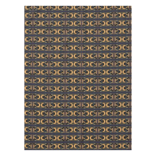 Black Cat Reading A Book Of Solstice Spells Tafelkleed (Voorkant)