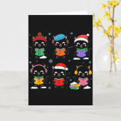 Black Cat Reading Book Christmas For Bookworm Cat  Kaart (Gele Bloem)
