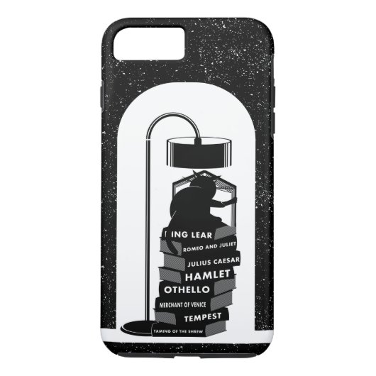 Black Cat Reading Shakespeare Plays Case-Mate iPhone Case (Achterkant)