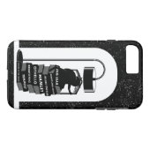 Black Cat Reading Shakespeare Plays Case-Mate iPhone Case (Achterkant (Horizontaal))