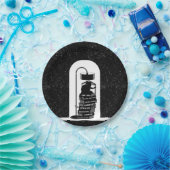 Black Cat Reading Shakespeare Plays Papieren Bordje (Feest)