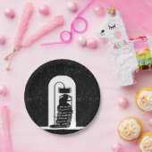 Black Cat Reading Shakespeare Plays Papieren Bordje (Feest)