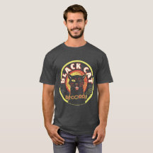 Black Cat Records Bold Label T-shirt – Retro (Unis