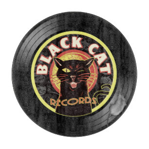 Black Cat Records snijplank – Retro Vinyl Jazz