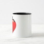 Black Cat Red Heart Valentijn Gypsy Tarot Card Mok (Midden)