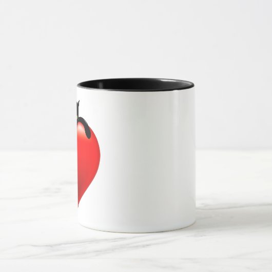 Black Cat Red Heart Valentijn Gypsy Tarot Card Mok (Midden)