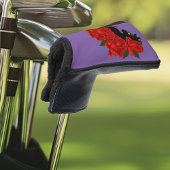 Black Cat Red Roses Paarse Golfheadcover
