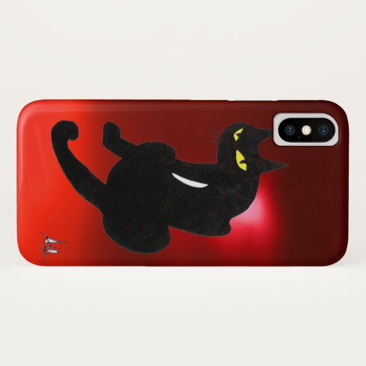 BLACK CAT Red ruby Case-Mate iPhone Case (Achterkant (horizontaal))