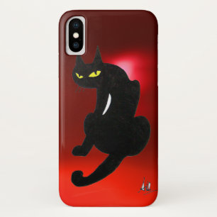 BLACK CAT Red ruby iPhone X Hoesje