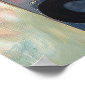 Black Cat Reflection: Abstracte elegantie - Poster (Hoek)