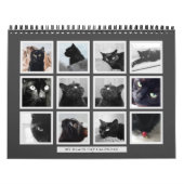 Black Cat Retro Afbeelding Lijst Pet Photo Calenda Kalender (Hoes)