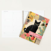 Black Cat retro collage Planner (Display)
